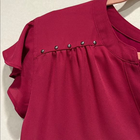 FORTUNE + IVY - Ollie Flutter Sleeve Blouse. Size XXL. Fuschsia / Pink. NWT - Picture 6 of 16